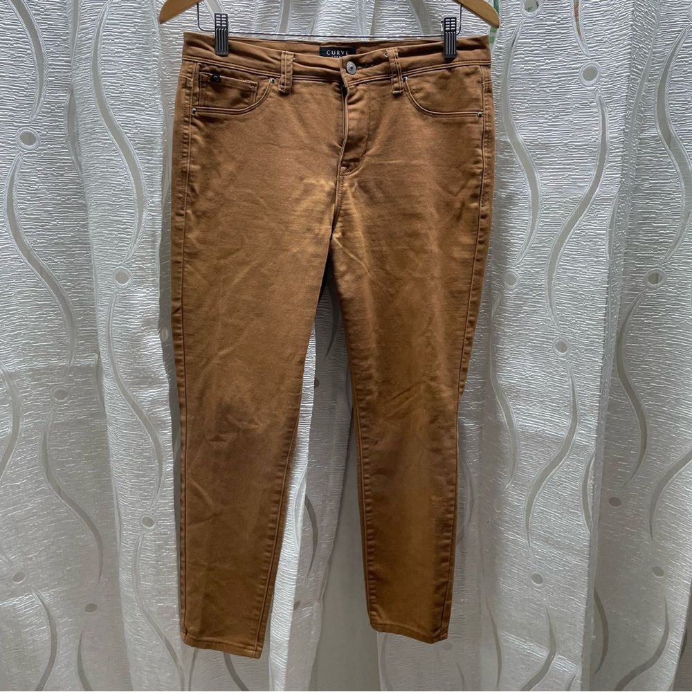 Curve Appeal Minimalist Jegging Womens 8/29 Brown Excellent Stretch Skinny Pants